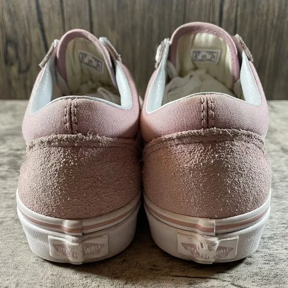 Vans Pink Old Skool Suede Canvas Lace Up Trainers Shoes Women’s Size 7