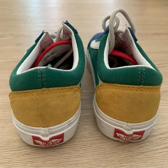 Vans primary color suede crayon teacher tennis shoes