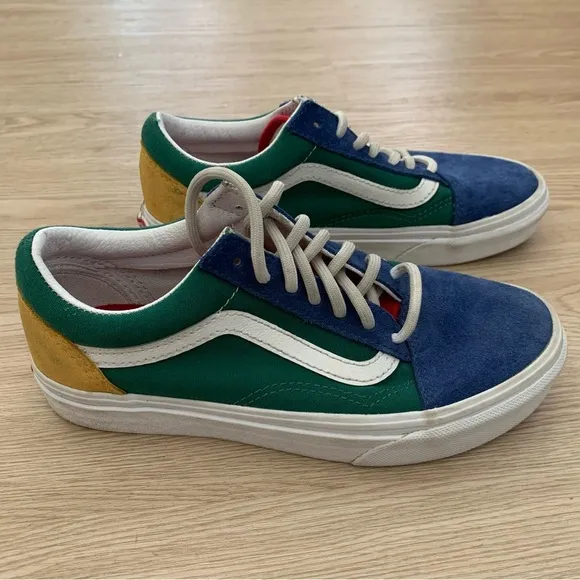 Vans primary color suede crayon teacher tennis shoes