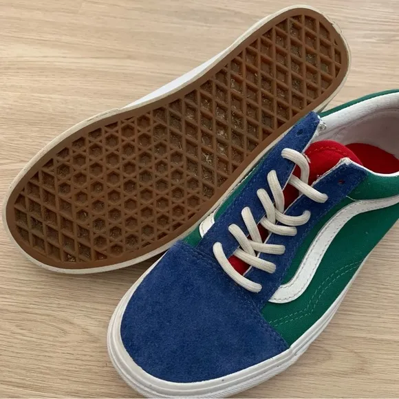 Vans primary color suede crayon teacher tennis shoes