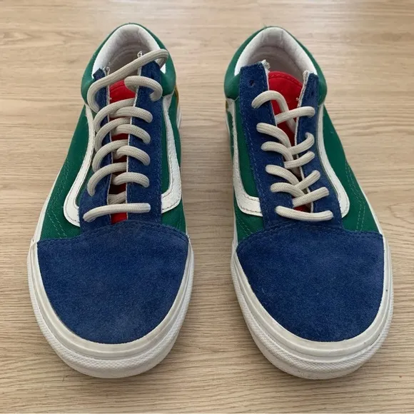 Vans primary color suede crayon teacher tennis shoes
