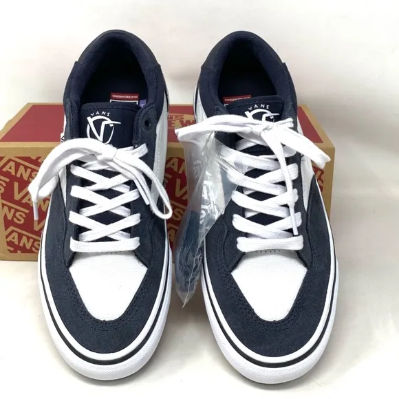 VANS Rowan Shoes Suede Canvas Skate Navy Low Top Casual Women's Size VN0A5JICCZP