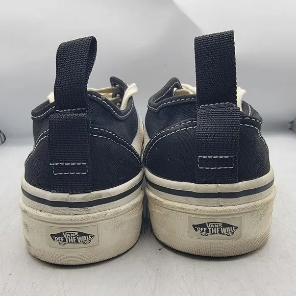 VANS Sentry Old Skool Womens 7 Black Marshmallow Platform Shoes Sneakers Casual