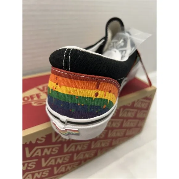 VANS SHOES Rainbow Drip Pride Sneakers Mens Size 11 Extra Laces NEW
