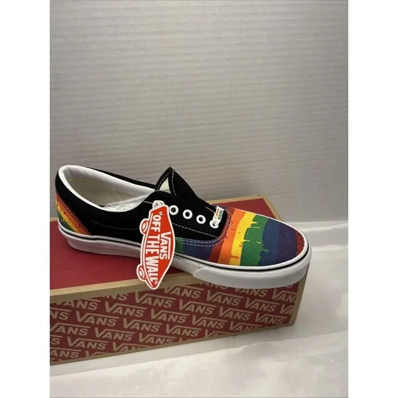 VANS SHOES Rainbow Drip Pride Sneakers Mens Size 11 Extra Laces NEW
