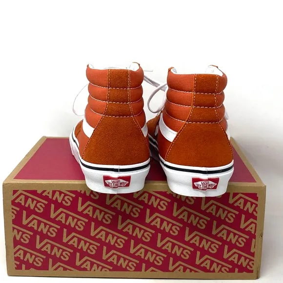 VANS Sk8-Hi Color Theory Shoes SB For Women Canvas Suede Burnt Ochre VN0005U9GWP