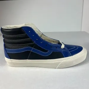 VANS SK8 Hi Leather Shoe Men 11 True Blue &amp; Black Skateboard Sneaker VN0A4BVHXHU
