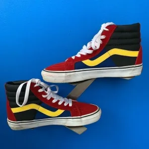 Vans Sk8-Hi Pro Classics Red/yellow Suede Skate Shoes Mens Size 7