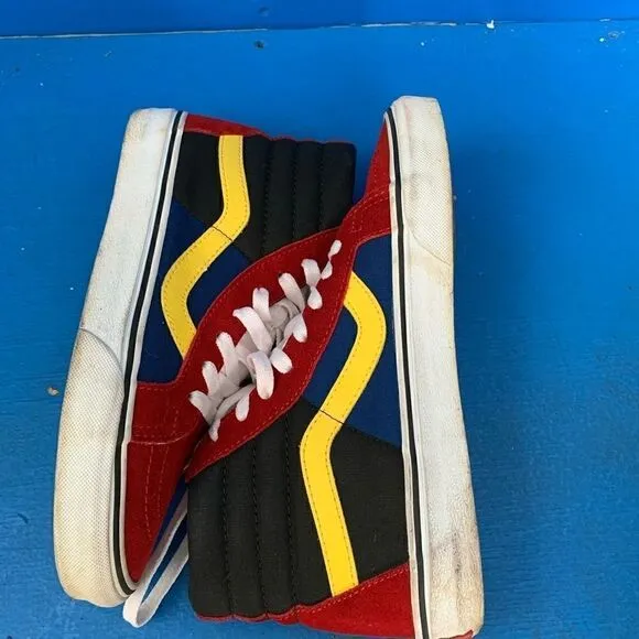 Vans Sk8-Hi Pro Classics Red/yellow Suede Skate Shoes Mens Size 7