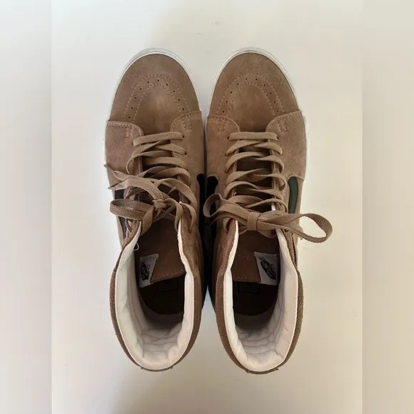 Vans Sk8 Hi Pro Desert Tan Wheat and Black Mens Sneakers, size 11.5