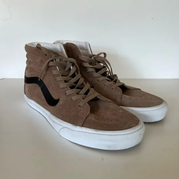 Vans Sk8 Hi Pro Desert Tan Wheat and Black Mens Sneakers, size 11.5