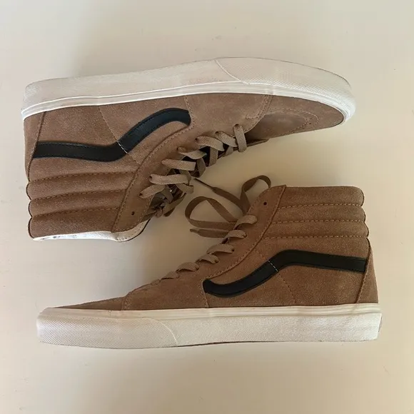 Vans Sk8 Hi Pro Desert Tan Wheat and Black Mens Sneakers, size 11.5