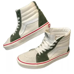 VANS Sk8-Hi Retro Sport - Marshmallow Kombu Green EUC Skateboard Shoe Size 6.5
