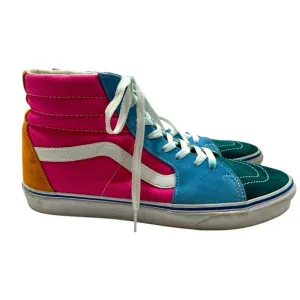 VANS SK8-Hi Shoes Colorblock Multi Bright Yacht Club Suede Lace Up Sneakers - 11