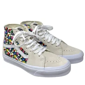 VANS Sk8-Hi Tapered Sneakers Women's Canvas Suede Floral White Shoes VN0A5KRUWHT