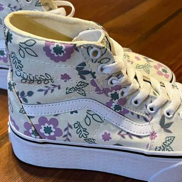 VANS SK8-HI Tapered STACKFORM‎ 2024 Pastel Floral Frosted Mint/True White Shoe