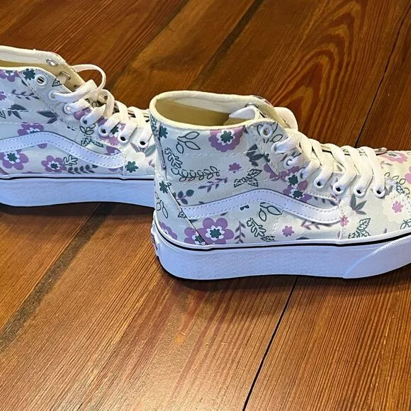 VANS SK8-HI Tapered STACKFORM‎ 2024 Pastel Floral Frosted Mint/True White Shoe