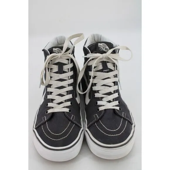 Vans Sk8 Hi Top Skate Shoes, Skateboarding Sidestripe GRAY Canvas Mens 7.5