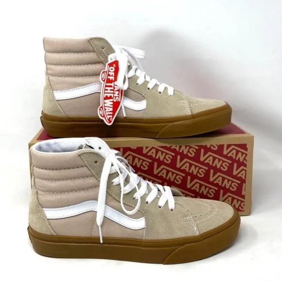 VANS Sk8-Hi Women Shoes Humus Gum Casual Sneakers Suede Canvas Skate VN0A38GEVS8