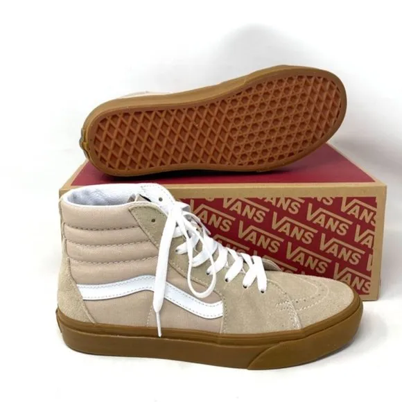 VANS Sk8-Hi Women Shoes Humus Gum Casual Sneakers Suede Canvas Skate VN0A38GEVS8