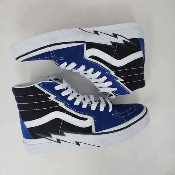 Vans Skateboard Shoes Mens 5.5 Blue Sk8-Hi Bolt Suede Lace Up Shoes Sneakers