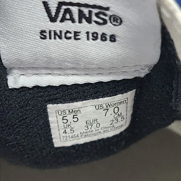 Vans Skateboard Shoes Mens 5.5 Blue Sk8-Hi Bolt Suede Lace Up Shoes Sneakers