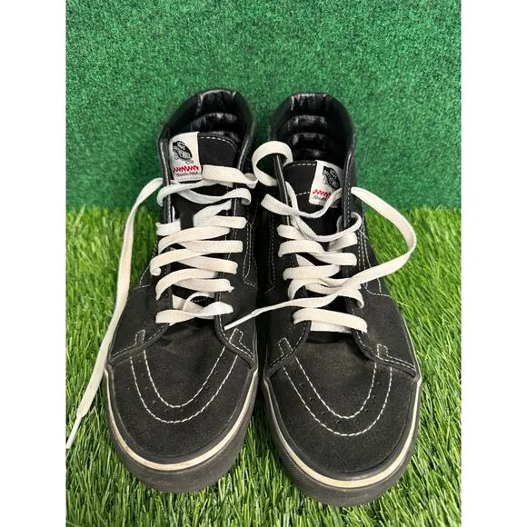 Vans Sneakers Men's 9 Sk8-Hi Heritage Black &amp;White Skateboarding Athletic Shoes