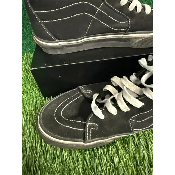 Vans Sneakers Men's 9 Sk8-Hi Heritage Black &amp;White Skateboarding Athletic Shoes