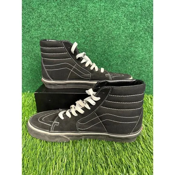 Vans Sneakers Men's 9 Sk8-Hi Heritage Black &amp;White Skateboarding Athletic Shoes