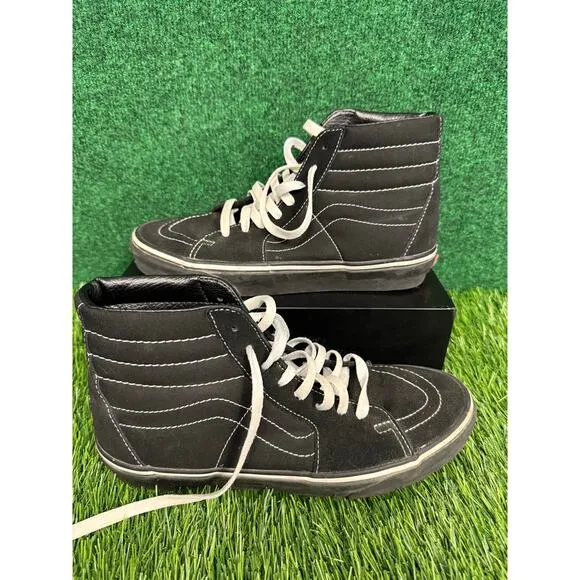 Vans Sneakers Men's 9 Sk8-Hi Heritage Black &amp;White Skateboarding Athletic Shoes