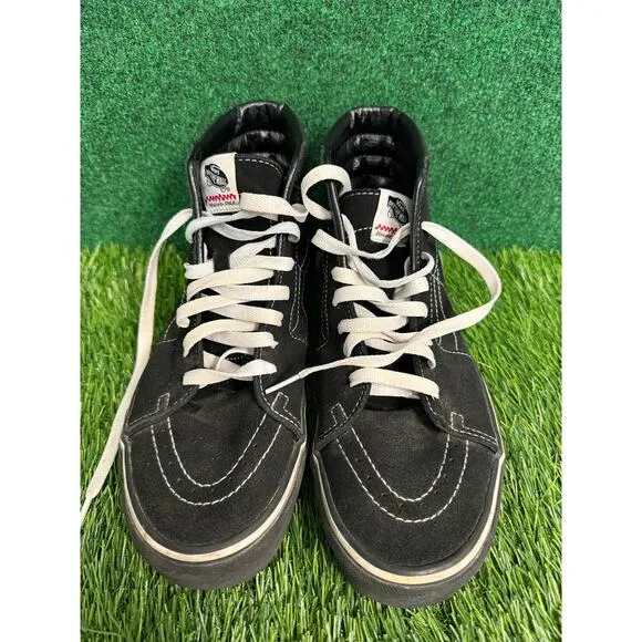 Vans Sneakers Men's 9 Sk8-Hi Heritage Black &amp;White Skateboarding Athletic Shoes