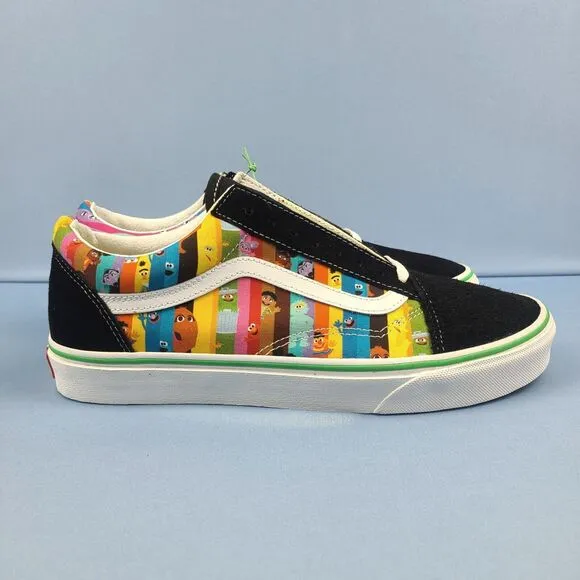Vans Sneakers Mens Size 9.5 Old Skool Sesame Street TV Show Skate Shoes Low Top