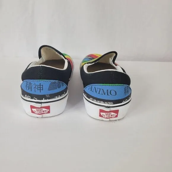 VANS Spirit 2020 Olympics International‎ Script Bright Slip-Ons Size 10.5