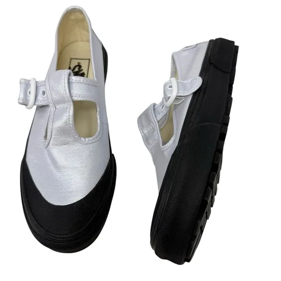 Vans Style 93 Coated Canvas True White Mary Jane Shoes Women’s Size 8 New