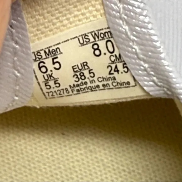Vans Style 93 Coated Canvas True White Mary Jane Shoes Women’s Size 8 New