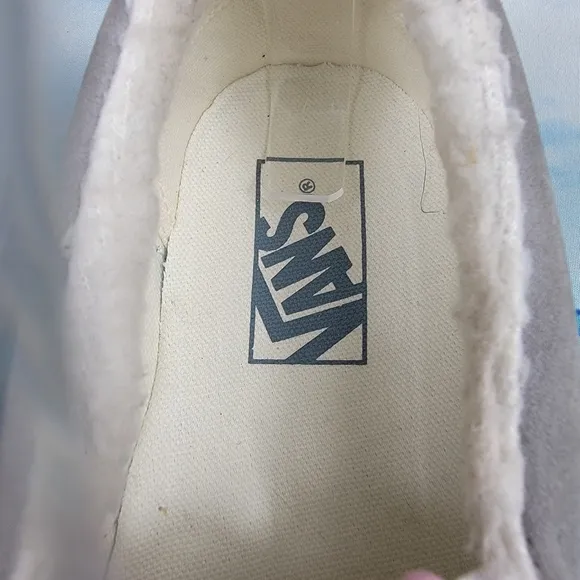 Vans Suede Shearling Slip On Pink Grey Water Repellent  Womens 10 Mens 8.5