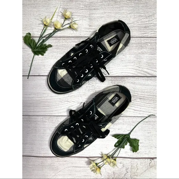 Vans Tory Plaid Black/White Low-Top Shoes