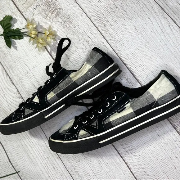 Vans Tory Plaid Black/White Low-Top Shoes