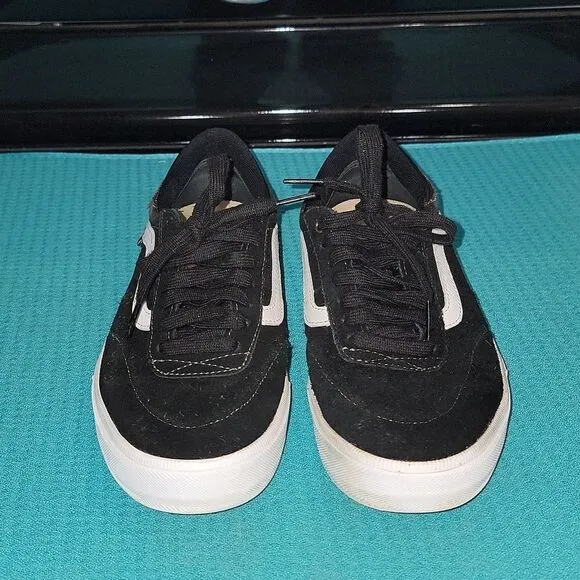 Vans Ultracush Pro Low Black Suede Sneaker Skater Mens Shoes Sz 7 ~ Free Sticker