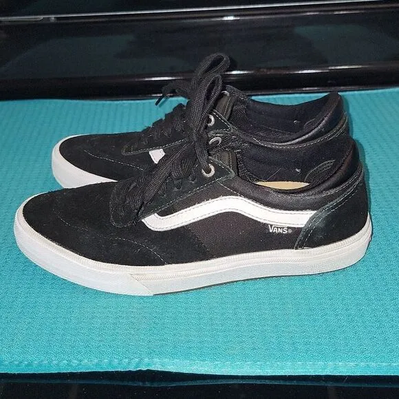 Vans Ultracush Pro Low Black Suede Sneaker Skater Mens Shoes Sz 7 ~ Free Sticker