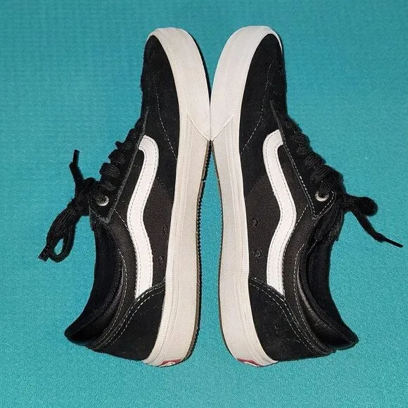 Vans Ultracush Pro Low Black Suede Sneaker Skater Mens Shoes Sz 7 ~ Free Sticker
