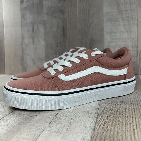 Vans Ward Little Kids' Girls Sneaker Skate Shoes Canvas Night Rose Pink Size 3