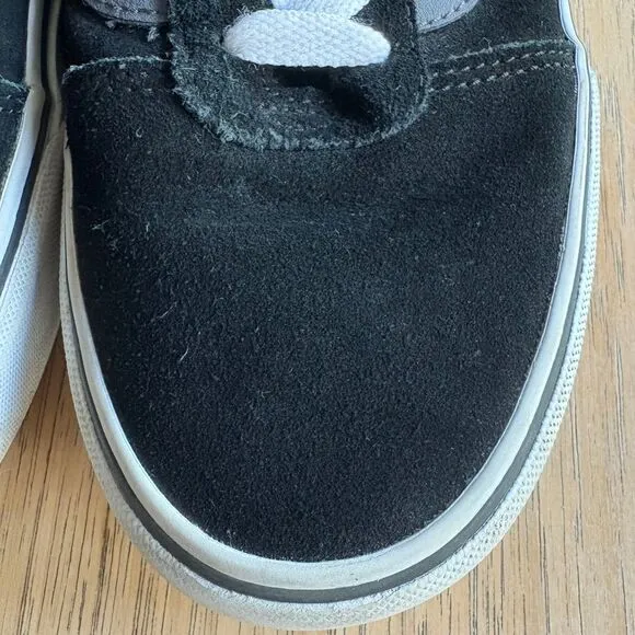 VANS Ward Low-Top Skate Sneakers Black Suede Buffalo Plaid-Lined US Men's SIZE 7
