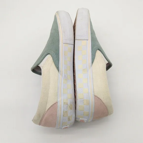 Vans Washout Slip-On Pro Shoes Mens 7.5 Womens 9 Pastel Suede Blue Antique