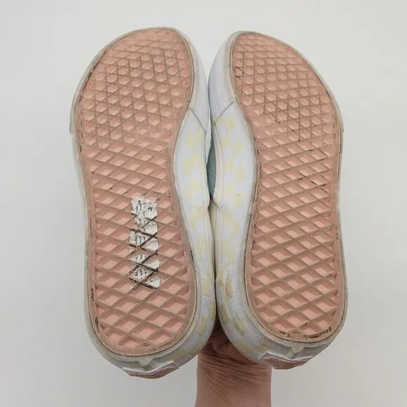 Vans Washout Slip-On Pro Shoes Mens 7.5 Womens 9 Pastel Suede Blue Antique