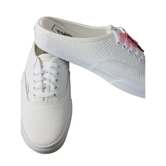Vans Women's Authentic Mule Blanc De Blanc True White shoes Sizes NIB