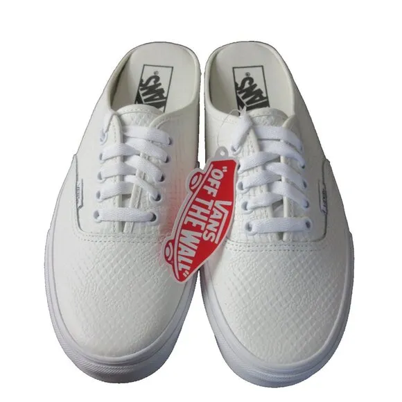 Vans Women's Authentic Mule Blanc De Blanc True White shoes Sizes NIB