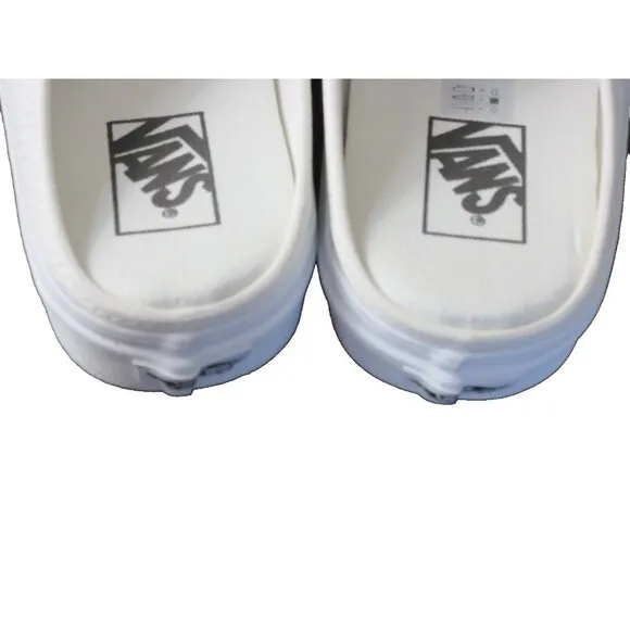 Vans Women's Authentic Mule Blanc De Blanc True White shoes Sizes NIB