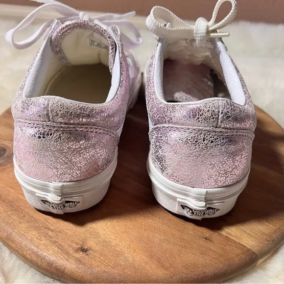 Vans Women's Metallic Lilac Lace Sneakers Size 7