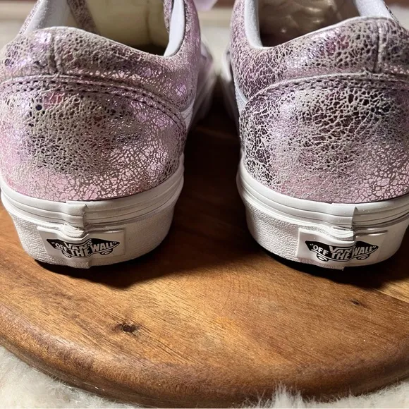 Vans Women's Metallic Lilac Lace Sneakers Size 7